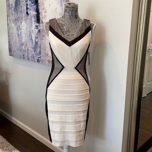 NEW with tags size 2 cream and black dress